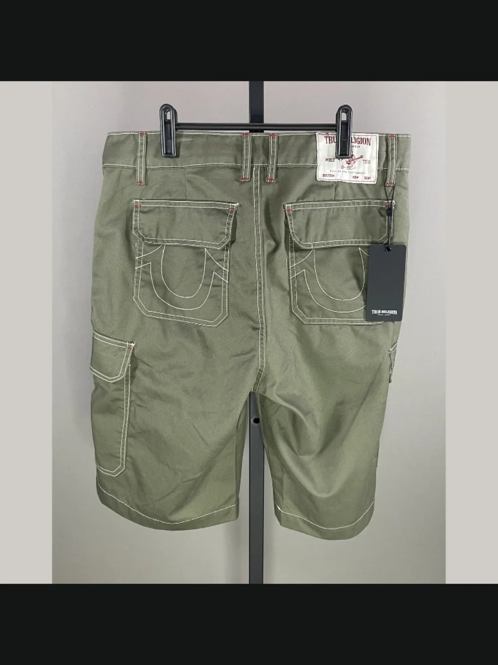 NEW True Religion Shorts Mens 32 green cargo designer summer casual street